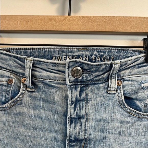 Skinny Blue Distressed Denim Jeans - Picture 4 of 6